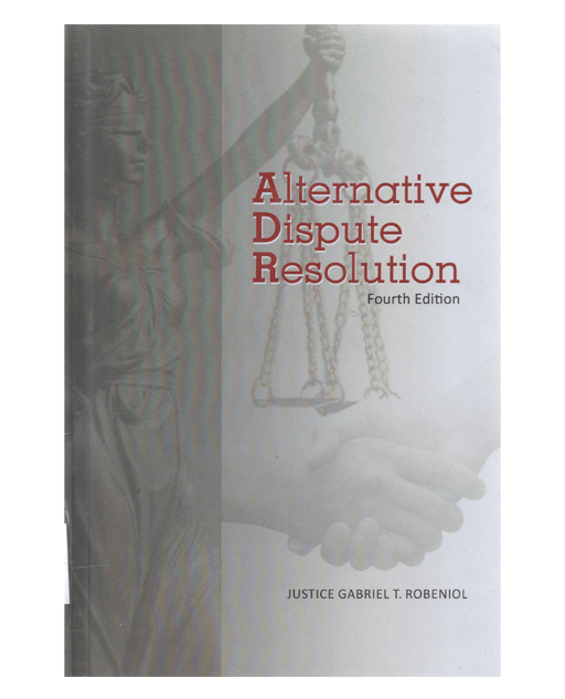 Alternative Dispute Resolution Fourth Edition