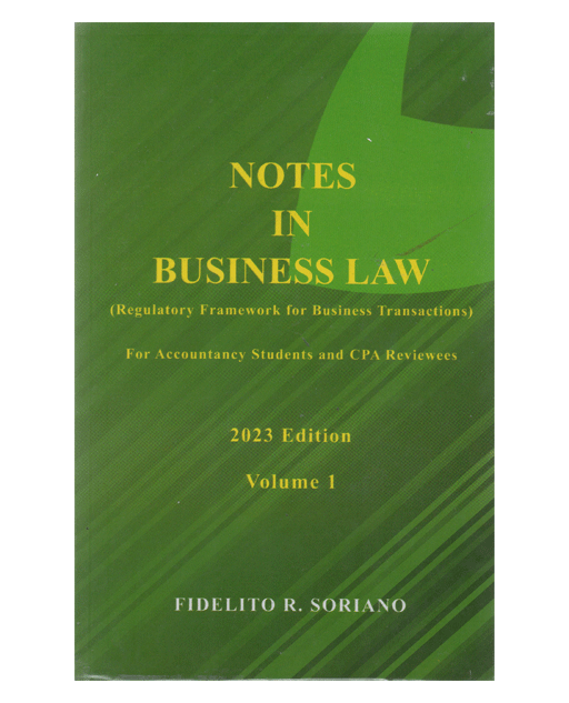 Notes in Business Law ( Regulatory Framework for Business Transactions)
